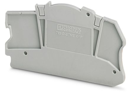 Phoenix Contact D-UTME 4/1P Series End Cover for Use with DIN Rail Terminal Blocks [3057429]; 270-2579