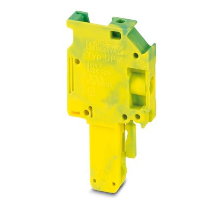 Phoenix Contact UP 4/ 1-L GNYE Series Terminal Plug for Use with Din Rail, 32A [3060047]; 270-2599