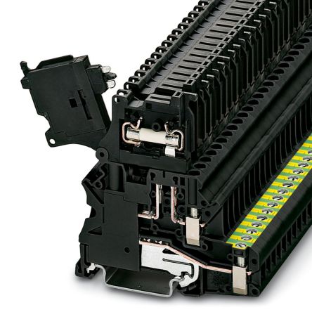 Phoenix Contact 3070053 UT 4-PE/HESILED 24(5X20) Series Black, 1mm², 1-Level, Screw Termination [3070053]; 270-2643
