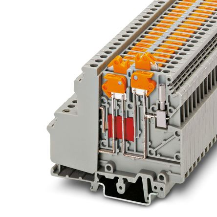 Phoenix Contact 3101126 UDMTK 5-TWIN-P/P Series Grey, 4mm², 1-Level, Screw Termination [3101126]; 270-2684