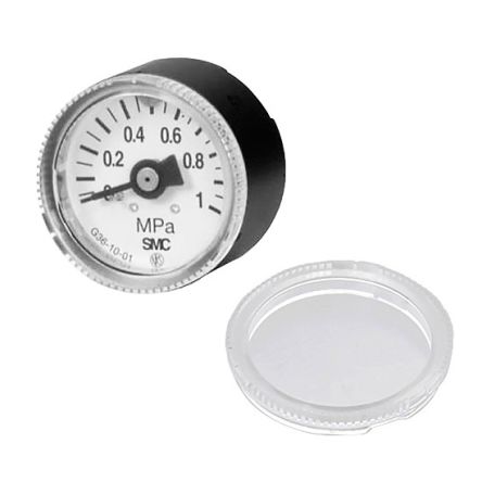 SMC R 1/8 Analogue Clear Cover Back Entry 37.5mm Outside Diameter [G36-00-00-3]; 270-2858