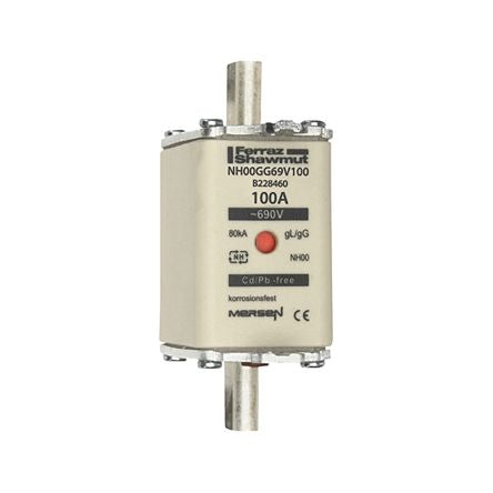 Mersen 100A NH Fuse, NH00, 690V ac [B228460]; 270-3011