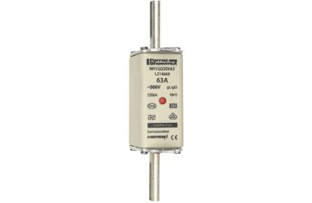 Mersen 63A NH Fuse, NH1, 500V ac [L214669]; 270-3073