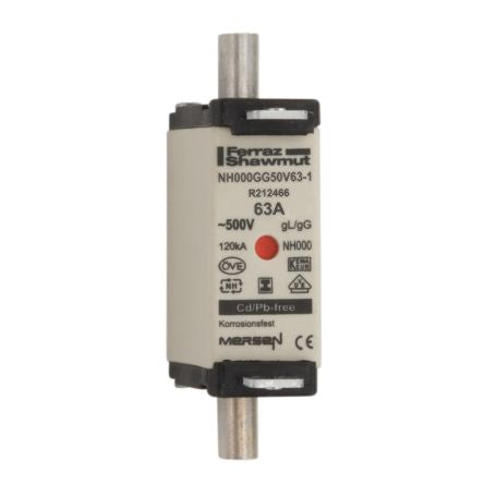 Mersen 63A NH Fuse, NH000, 500V ac [R212466]; 270-3102
