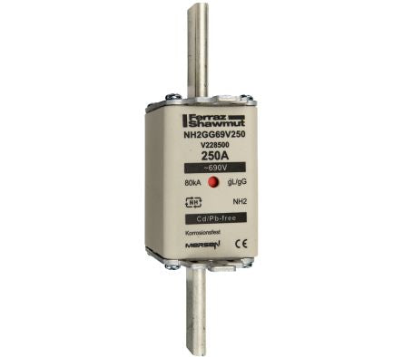 Mersen 250A NH Fuse, NH2, 690V ac [V228500]; 270-3124