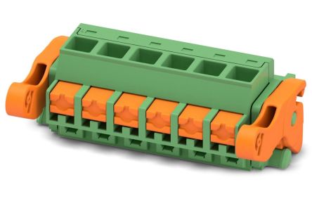 Phoenix Contact FKCOR Series Right Angle PCB Connector, 6 Contact(s), 5.08 mm Pitch, 1 Row(s) [1861739]; 270-9450