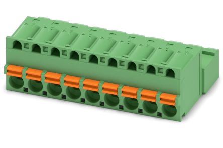 Phoenix Contact FKIC Series Straight Push-In Spring PCB Connector, 9 Contact(s), 5.08 mm Pitch, 1 Row(s) [1873427]; 270-9452