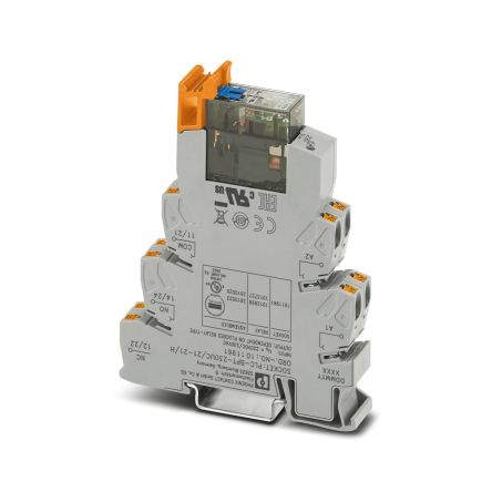 Phoenix Contact Relay Module, DIN Rail Mount, 230V ac/dc Coil, DPDT, PLCmA Load [2910523]; 270-9485