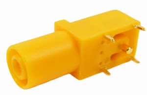 RS PRO Yellow Female Banana Socket, 4 mm Connector, Solder Termination, 24A, 1000V, Gold Plating [0]; 271-0121