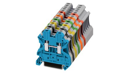Siemens 8WH1000-0AG04 8WH Series Orange, 4mm², 1-Level, Screw Termination [8WH1000-0AG04]; 271-0898