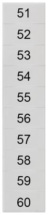 Siemens, 8WH Labeling Plate for use with  for use with Terminal Blocks [8WH8140-2AB55]; 271-3407