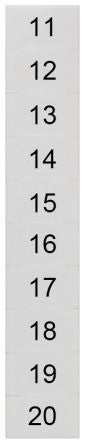 Siemens, 8WH Labeling Plate for use with  for use with Terminal Blocks [8WH8140-3AB15]; 271-3412