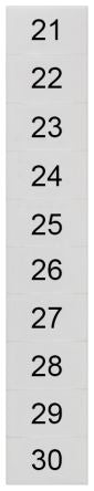 Siemens, 8WH Labeling Plate for use with  for use with Terminal Blocks [8WH8140-3AB25]; 271-3413