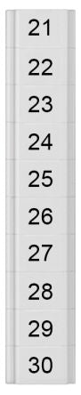 Siemens, 8WH Labeling Plate for use with  for use with Terminal Blocks [8WH8141-0AB25]; 271-3427