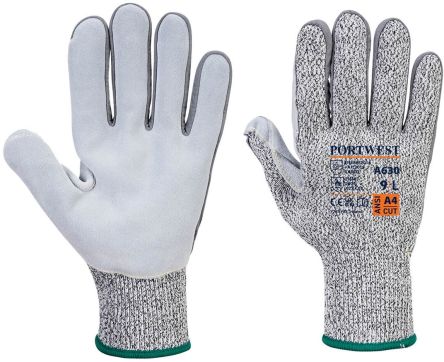 Portwest Grey Glass Fibre, HPPE Cut Resistant Gloves, Size 7 [A630G7RS]; 271-8865