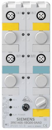 Siemens K60F Series Digital I/O Module for Use with Digital I/O modules, IP67 - K20, 26.5 → 31.5 V [3RK14051BQ000AA3]; 271-9982