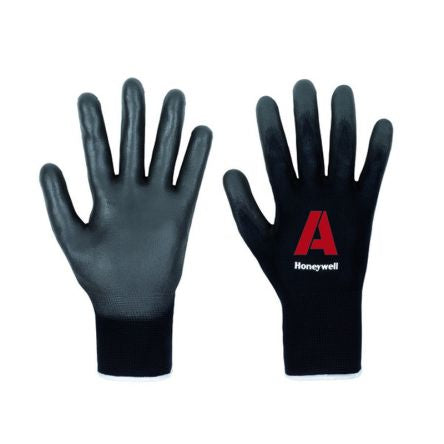 Honeywell Vertigo Black Polyamide Abrasion Resistant Work Gloves, Size 6, Polyurethane Coating [2132251-06]; 272-1820