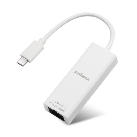 Edimax Port USB Ethernet Adapter USB 3.2 USB C to Gigabit Ethernet Adapter 1000Mbit/s Network Speed [EU-4306C]; 272-3461