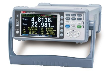 RS PRO RSPM-8310 Power Meter, 20A ac max, 20A dc max, 600V dc max [0]; 273-2612