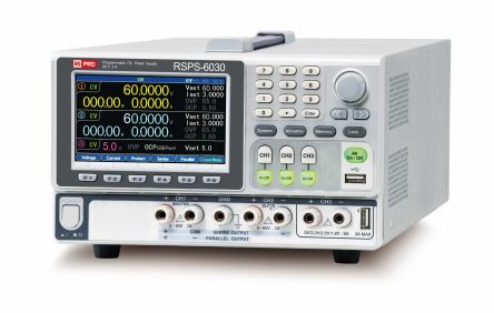 RS PRO Analogue Bench Power Supply, 0 → 60V, 3A, 3-Output, 385W [0]; 273-2614