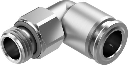 Festo NPQR Series Elbow Threaded-toTube Adaptor, G 1/4 Male to 10 mm, Threaded-to-Tube Connection Style, 8085685 [NPQR-L-G14-Q10]; 273-7085