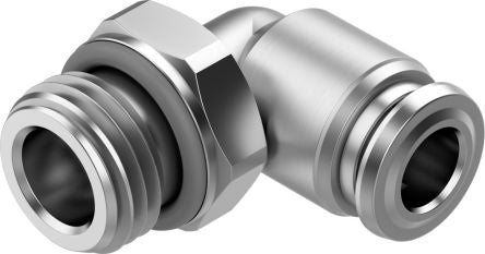 Festo NPQR Series Push-in Fitting, G 1/4 Male to Push In 6 mm, Threaded-to-Tube Connection Style, 8085683 [NPQR-L-G14-Q6]; 273-7086