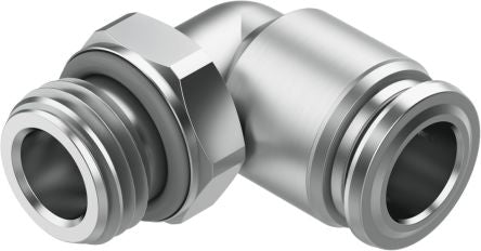 Festo NPQR Series Elbow Fitting, G 1/4 Male to 8 mm, Threaded-to-Tube Connection Style, 8085684 [NPQR-L-G14-Q8]; 273-7087