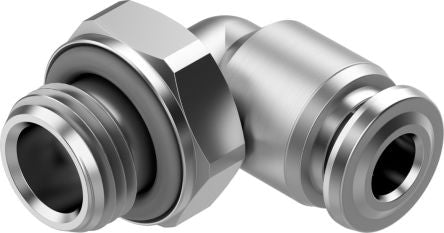 Festo NPQR Series Elbow Threaded-toTube Adaptor, G 1/8 Male to 4 mm, Threaded-to-Tube Connection Style, 8085680 [NPQR-L-G18-Q4]; 273-7088