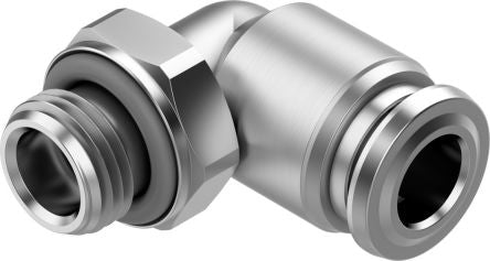 Festo NPQR Series Push-in Fitting, G 1/8 Male to For tubing outside diameter 6 mm, Threaded-to-Tube Connection Style, [NPQR-L-G18-Q6]; 273-7089