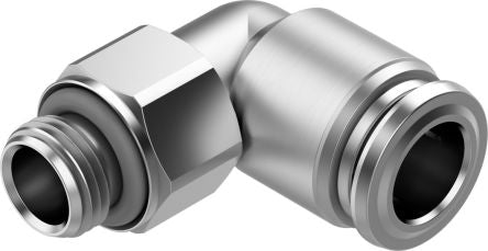 Festo NPQR Series Elbow Fitting, G 1/8 Male to 8 mm, Threaded-to-Tube Connection Style, 8085682 [NPQR-L-G18-Q8]; 273-7090