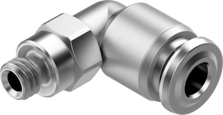 Festo NPQR Series Elbow Fitting, M5 Male to For tubing outside diameter 4 mm, Threaded-to-Tube Connection Style, 8085679 [NPQR-L-M5-Q4]; 273-7093