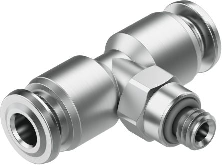 Festo NPQR Series T Fitting, M5 Male to 4 mm, Threaded-to-Tube Connection Style, 8085691 [NPQR-T-M5-Q4]; 273-7110