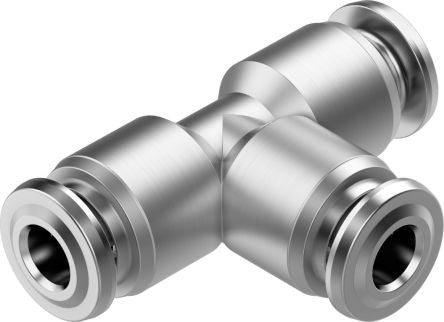 Festo NPQR Series T Fitting, Push In 4 mm to Push In 4 mm, Tube-to-Tube Connection Style, 8085716 [NPQR-T-Q4-E]; 273-7116