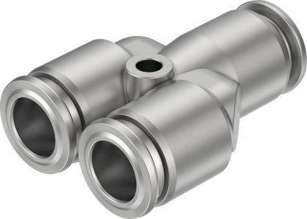 Festo NPQR Series Y Fitting, Push In 10 mm to Push In 10 mm, Tube-to-Tube Connection Style, 8085726 [NPQR-Y-Q10-E]; 273-7119