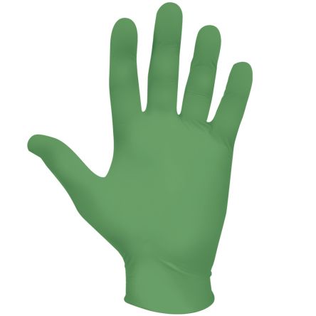 Showa Green Nitrile Disposable Gloves, 100 per Pack [SHO6110]; 274-3129