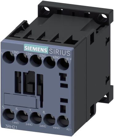 Siemens SIRIUS 3RH2 Contactor Relay, 110 V dc Coil, 4-Pole, 10 A, 4NO, 690 V ac [3RH2140-1KF40]; 275-4034