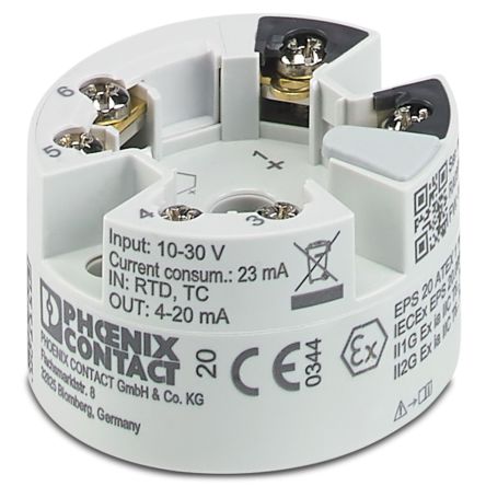 Phoenix Contact MCR Temperature Transmitter Temperature Input, 30 V dc [1145217]; 277-8646