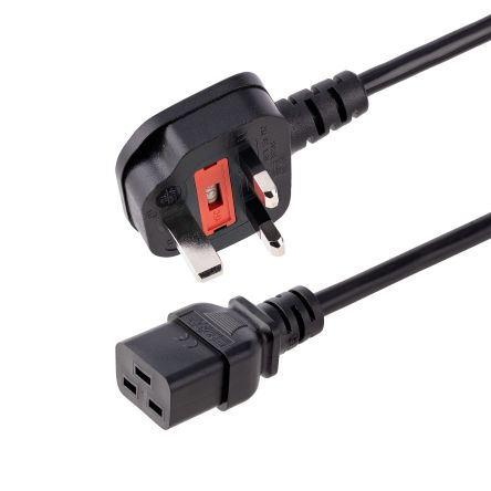 StarTech.com Right Angle CEE 7/7 Plug to Straight IEC C13 Socket Power Cord, 2m [PXTUKC192M]; 277-9818
