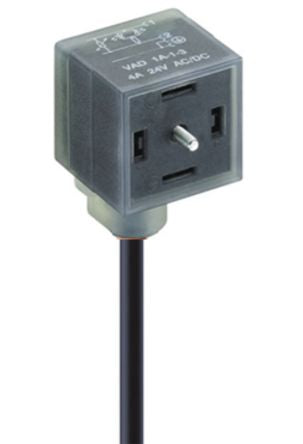 Lumberg Automation VAD 2P+E DIN 43650, Female DIN 43650 Connector with Indicator Light, 24 V ac/dc Voltage [12136]; 278-8528