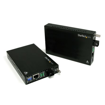 StarTech.com RJ45 Ethernet Media Converter, Single Mode, 200Mbit/s, Full Duplex 20km [ET90110WDM2]; 280-4577