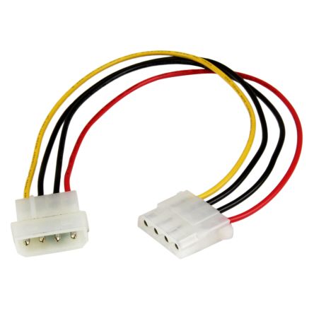 StarTech.com Extension Power Cable, Black, 12in [LP4POWEXT12]; 280-4642