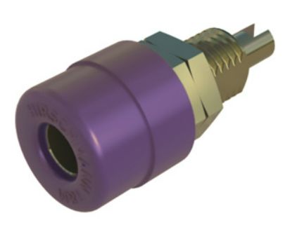 Hirschmann Test & Measurement Violet Female Banana Connector, 4 mm Connector, M6 Thread, Solder Termination, 32A, 60V [930176709]; 280-8771