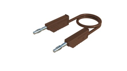 Hirschmann Test & Measurement Test Probes, 32A, 60V dc, Brown, 25cm Lead Length [934059105]; 280-8836