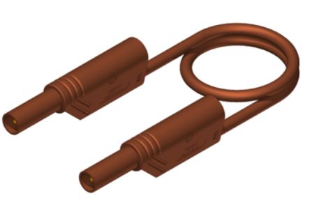 Hirschmann Test & Measurement Test Probes, 32A, 1kV, Brown, 25cm Lead Length [934086105]; 280-8928