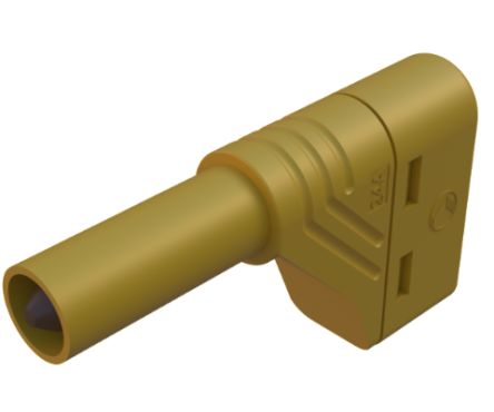 Hirschmann Test & Measurement Yellow Male Banana Connector, 4 mm Connector, Screw Termination, 24A, 1kV, Nickel Plating [934098103]; 280-8958