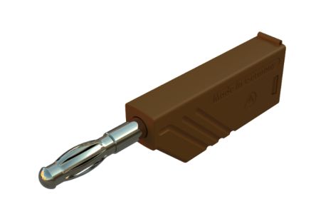 Hirschmann Test & Measurement Brown Male Banana Connector, 4 mm Connector, Screw Termination, 24A, 60V dc, Gold Plating [934100705]; 280-8969
