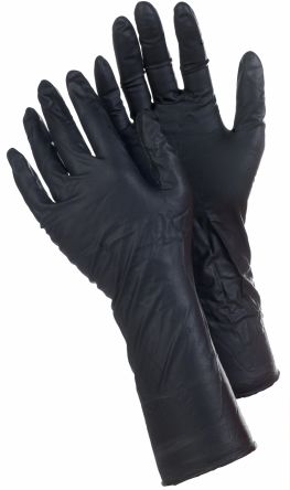 Tegera Tegera 849 Black Powder-Free Nitrile Disposable Gloves, Size XL, 50 per Pack [849-10]; 282-3723
