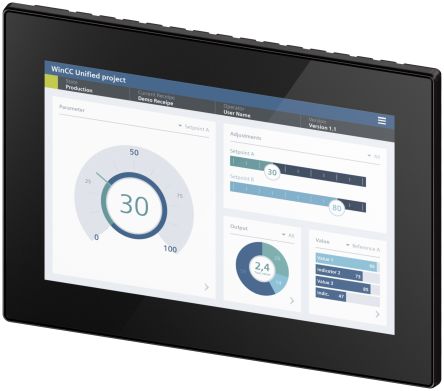 Siemens SIMATIC HMI Series MTP1200 Unified Comfort HMI Panel - 12.1 in, TFT Display, 1280 x 800 [6AV2128-3MB36-0AX1]; 282-4689