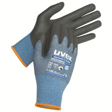 uvex phynomic C XG ESD Black Carbon, Elastane, Fibreglass, HPPE, Polyamide Cut Resistant, ESD Safety Work Gloves, Size [6004812]; 283-1596