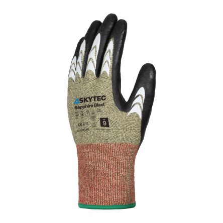 Skytec Sapphire Black, Green Glass Fibre, Modacrylic, Para-Aramid Cut Resistant, Heat Resistant Cut Resistant Gloves, [SKG00084CH]; 284-7251
